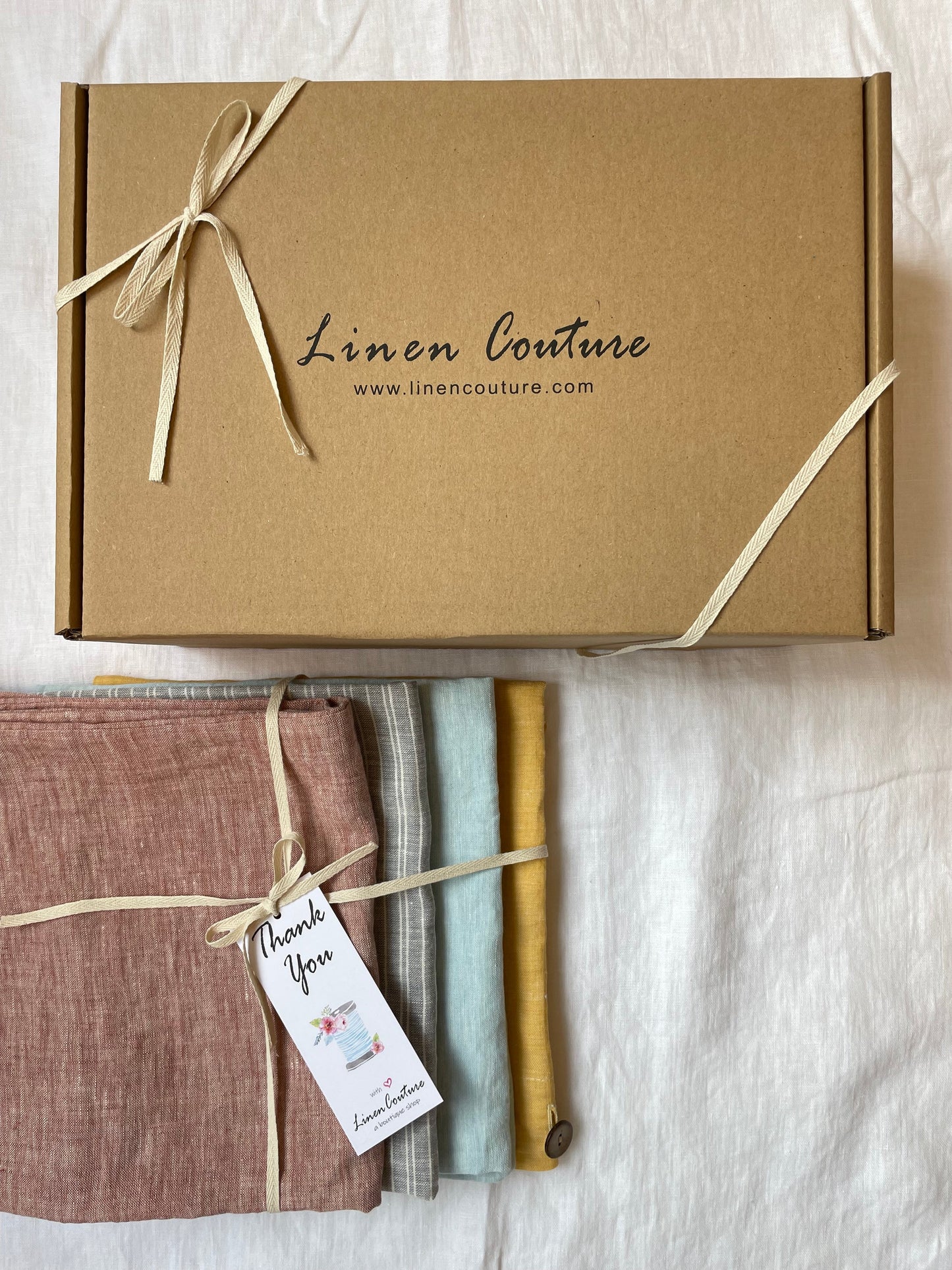 Greyish Mint linen robe with hoodie