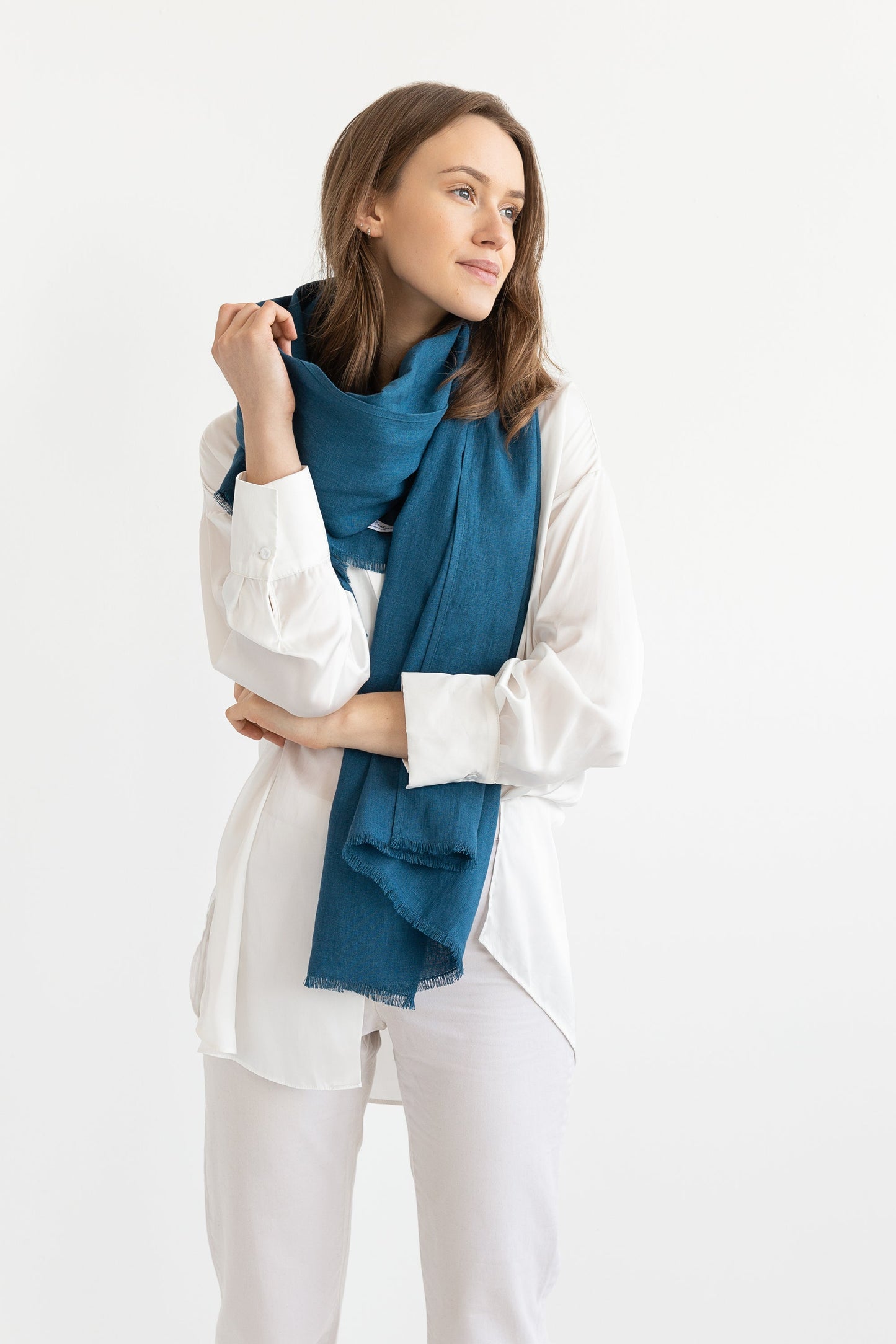 Sky Blue linen scarf