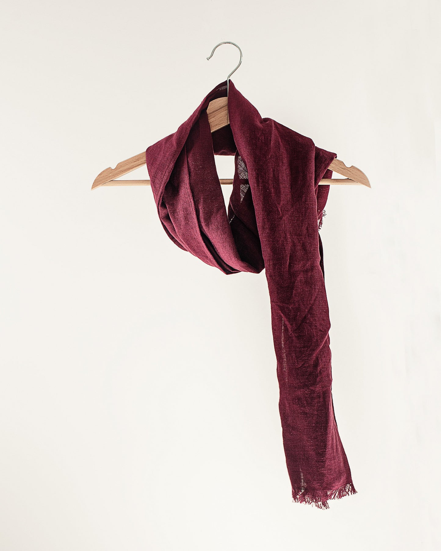 Black linen scarf