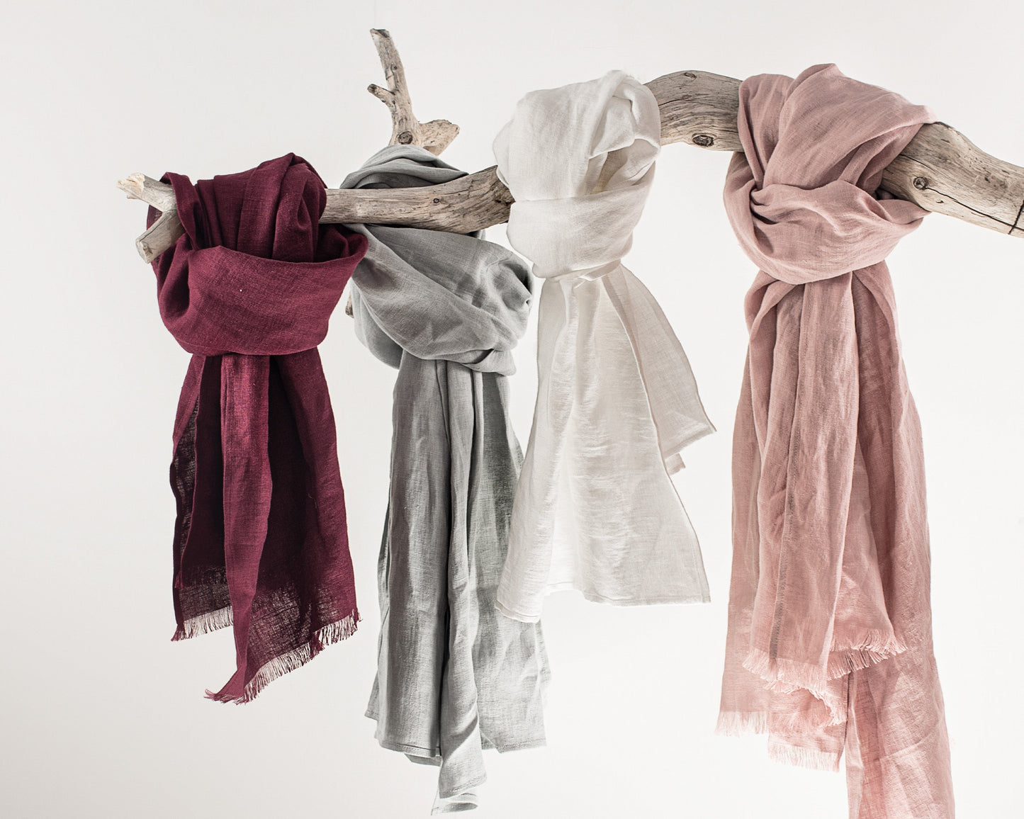 Pale Pink linen scarf