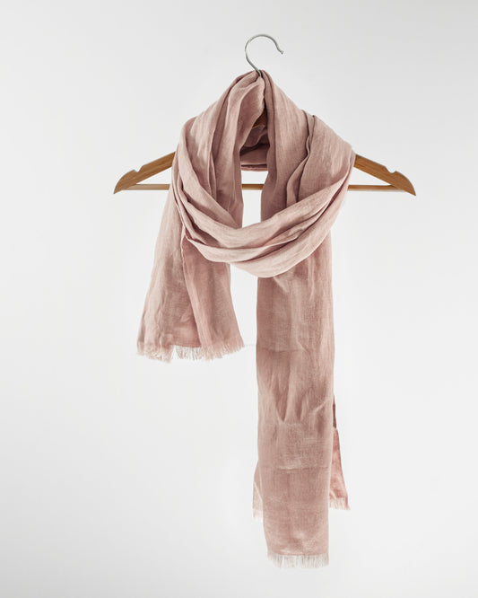 Pale Pink linen scarf