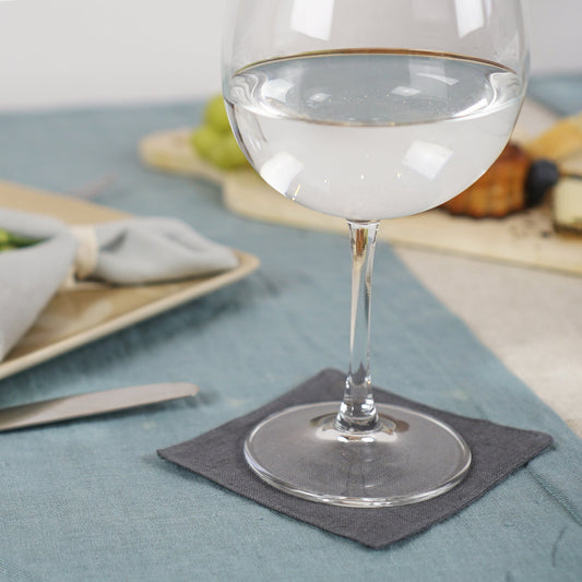 Set of linen coasters