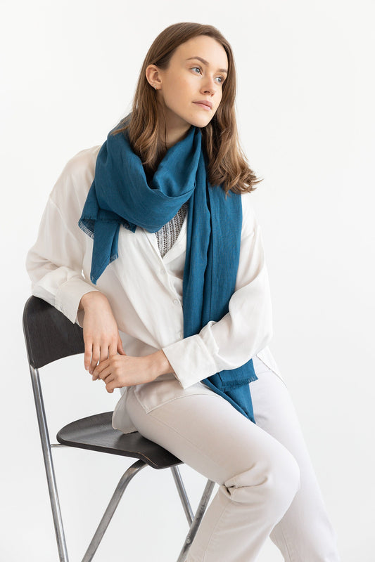 Dark Sea Blue scarf